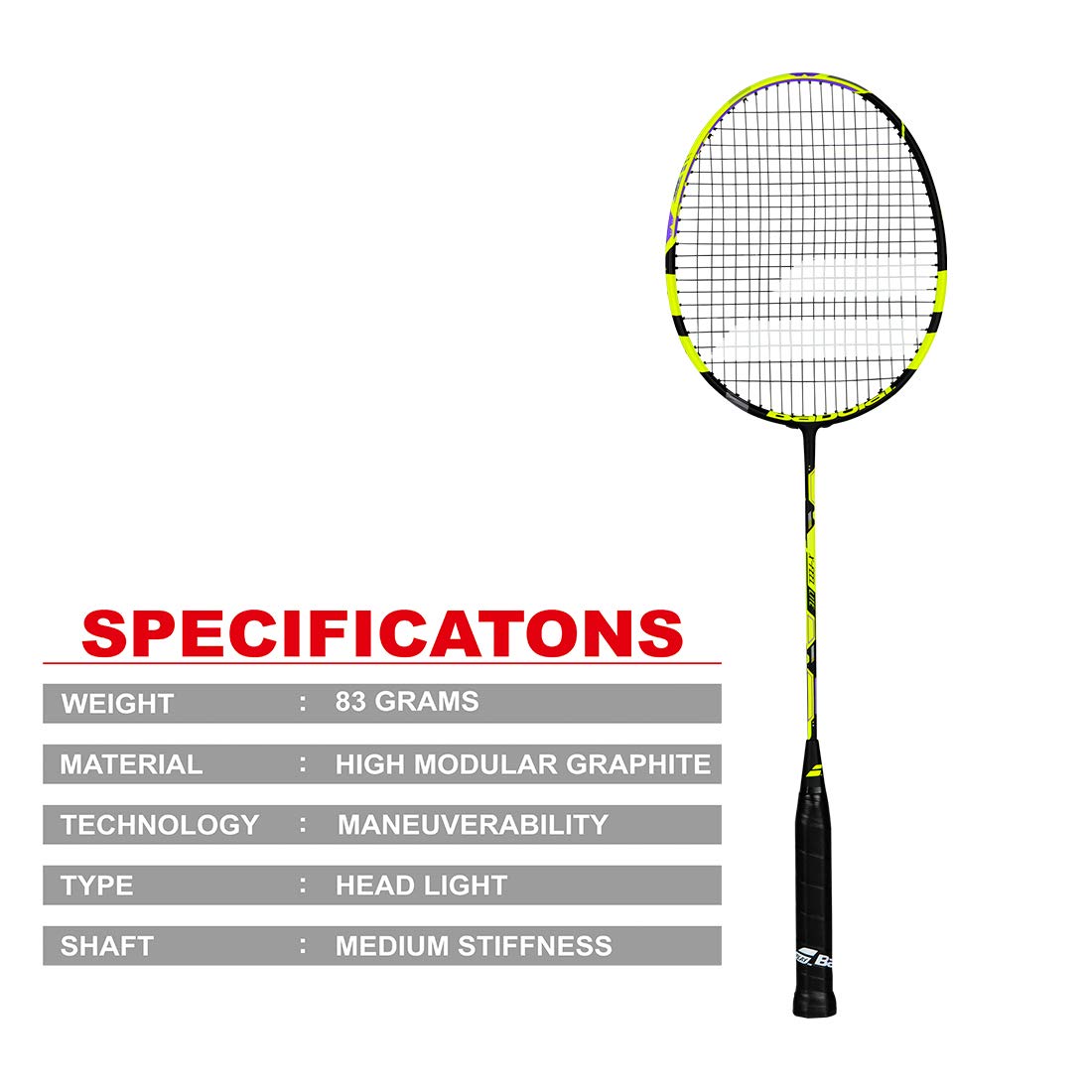 BABOLAT X-Feel LITE HIGH Modular Full Graphite UNSTRUNG Badminton